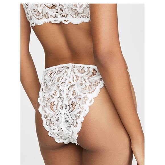 Free People Ivory High Waisted Tanga Panties NEW - Picture 5 of 11